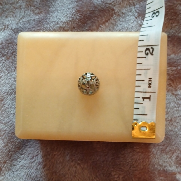 Genuine Italian Alabaster Jewelry Box - Picture 4 of 8